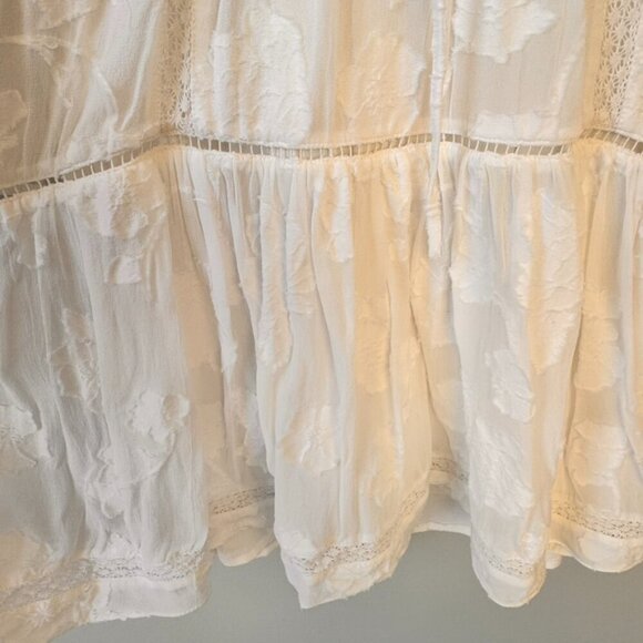 Joie Adel B Lace Ruffled Floral Long Sleeve Mini Dress - Picture 6 of 13